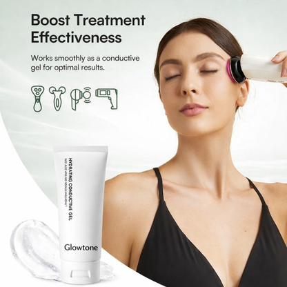 Glowtone Conductive Gel for Facial and Body Skin Care Machines – Hydrating Gel Primer with Hyaluronic Acid