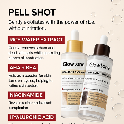 Glowtone Peel Shot P5 – Exfoliant Rice Ampoule with Niacinamide